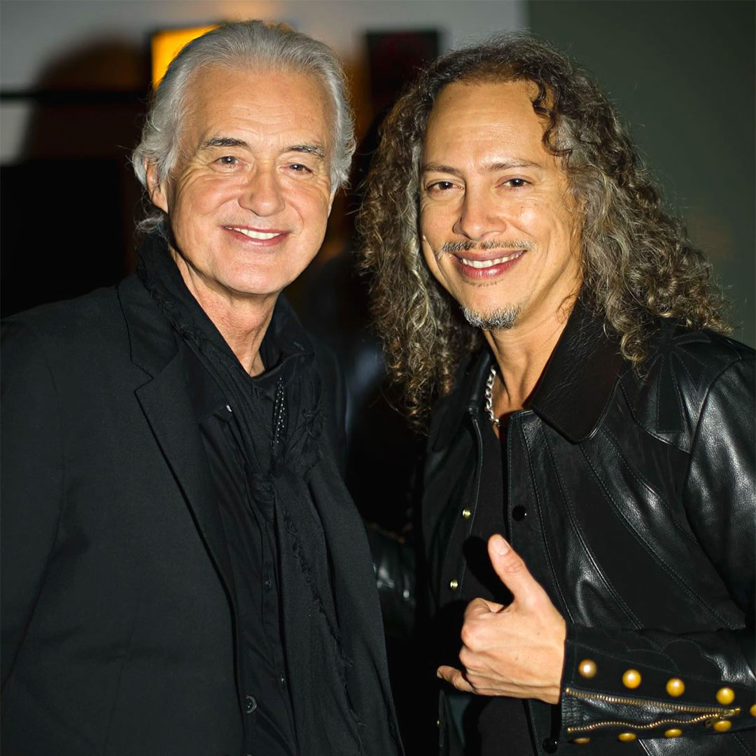 Kirk Hammett con Jimmy Page