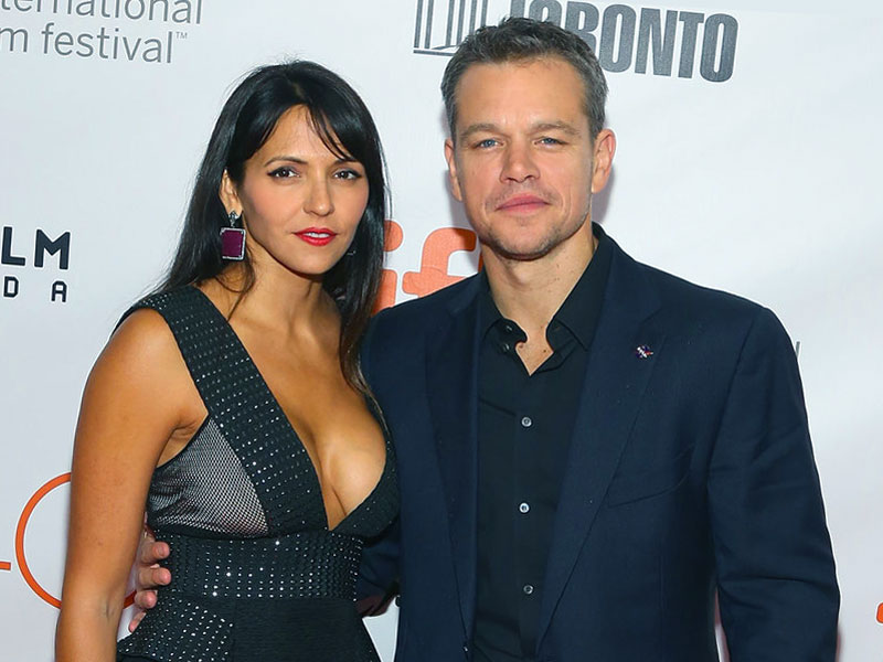 Matt Damon con la moglie Luciana Barroso