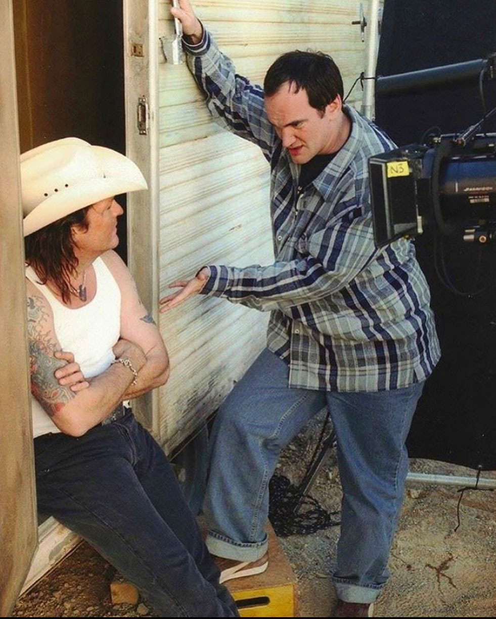 Michael Madsen con Tarantino sul set di Kill Bill