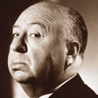 Foto quadrata di Alfred Hitchcock