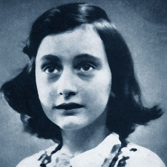 Foto quadrata di Anna Frank