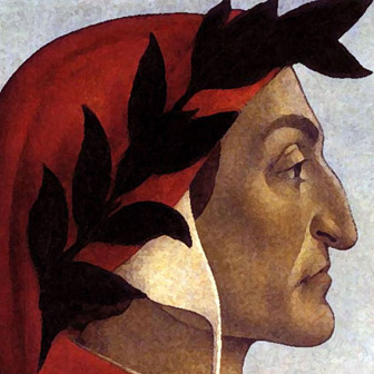 Foto quadrata di Dante Alighieri