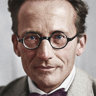 Foto quadrata di Erwin Schrödinger