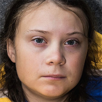 Foto quadrata di Greta Thunberg