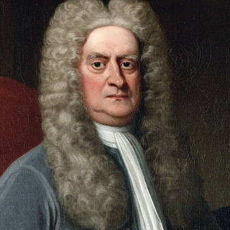 Foto quadrata di Isaac Newton