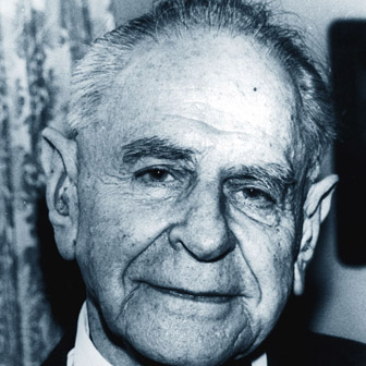 Foto quadrata di Karl Popper