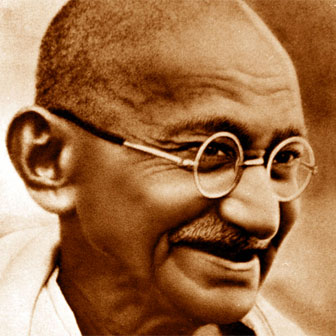 Foto quadrata di Mahatma Gandhi