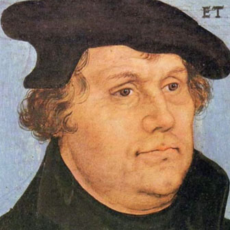 Foto quadrata di Martin Lutero