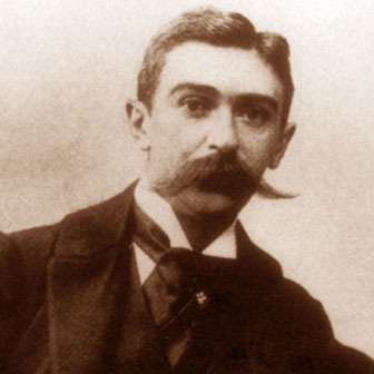 Foto quadrata di Pierre de Coubertin