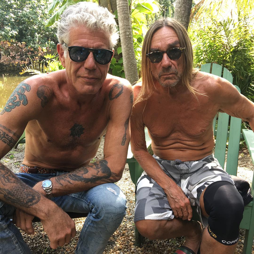 Anthony Bourdain con Iggy Pop