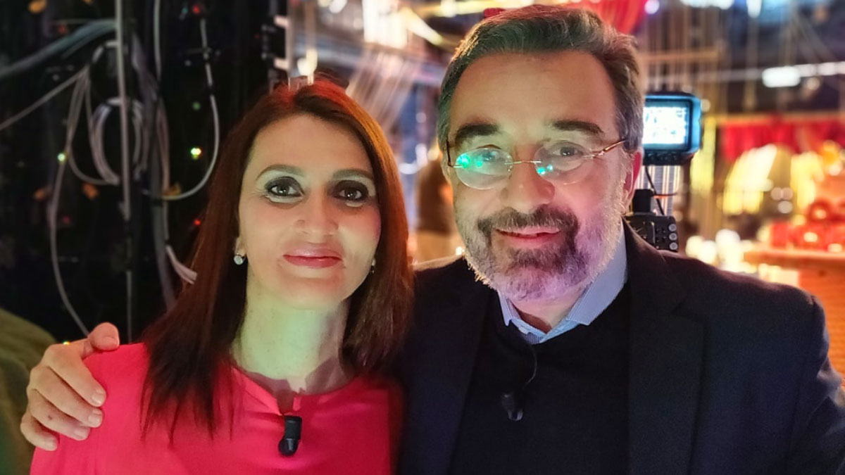 Francesca Schianchi con Marco Damilano