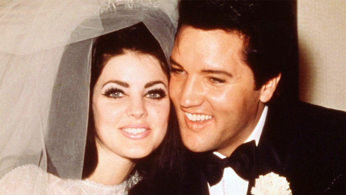 Priscilla con Elvis Presley il giorno del matrimonio