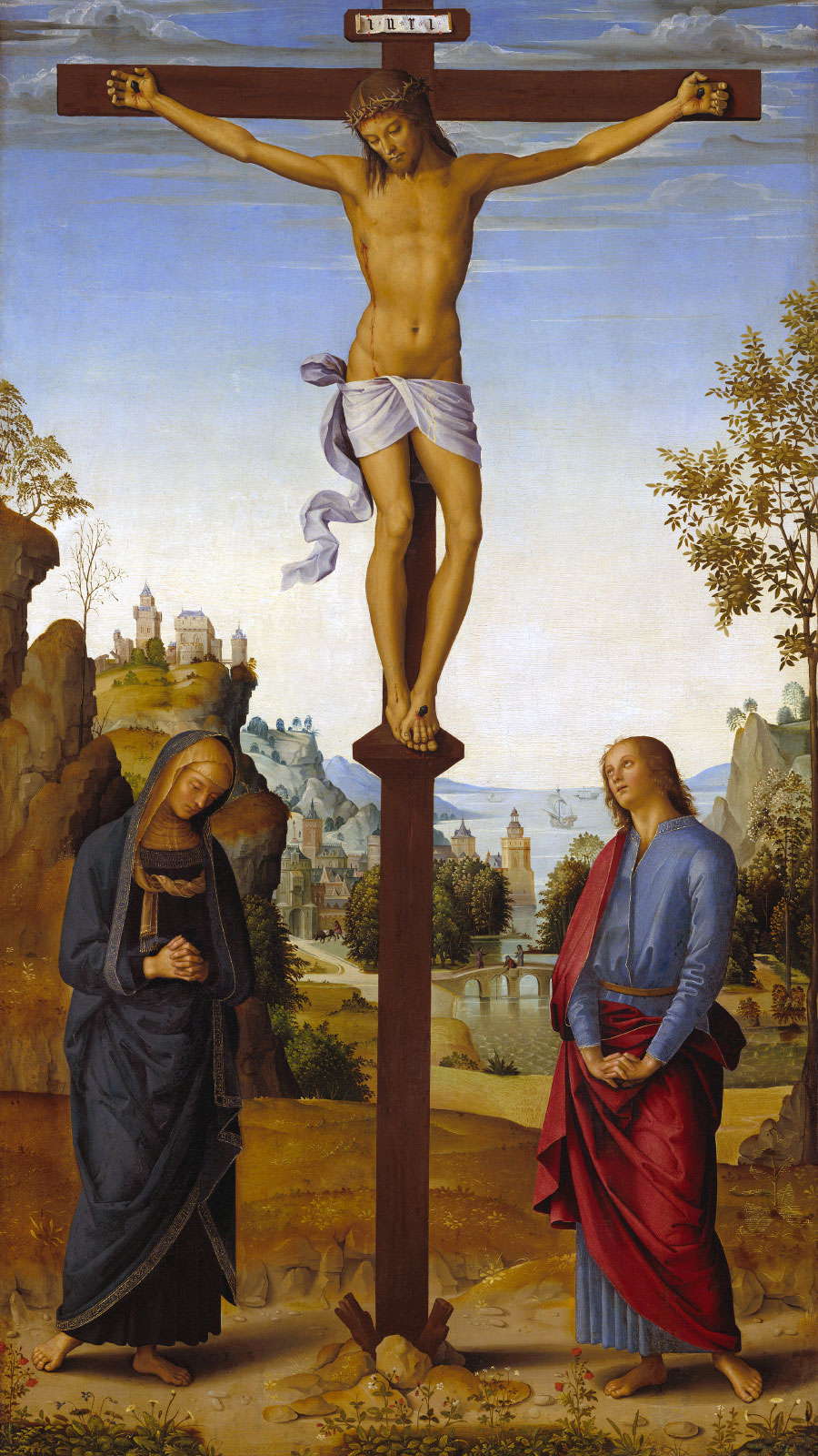 San Giovanni Apostolo con Maria e Gesù - opera del Perugino